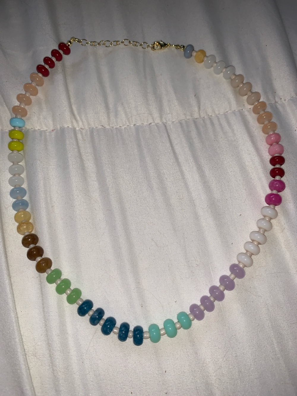 Beaded Multicolor Glass Necklace - Unbranded